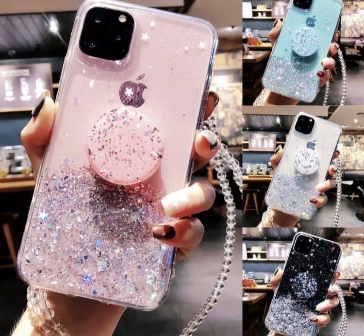 Sparkle Phone Case with pop socket SweetFems